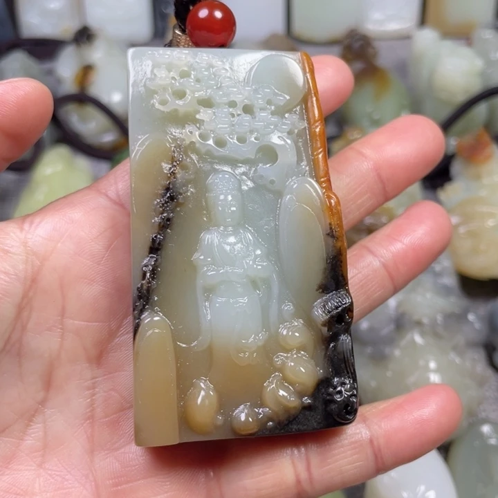 和田玉未镶嵌挂件