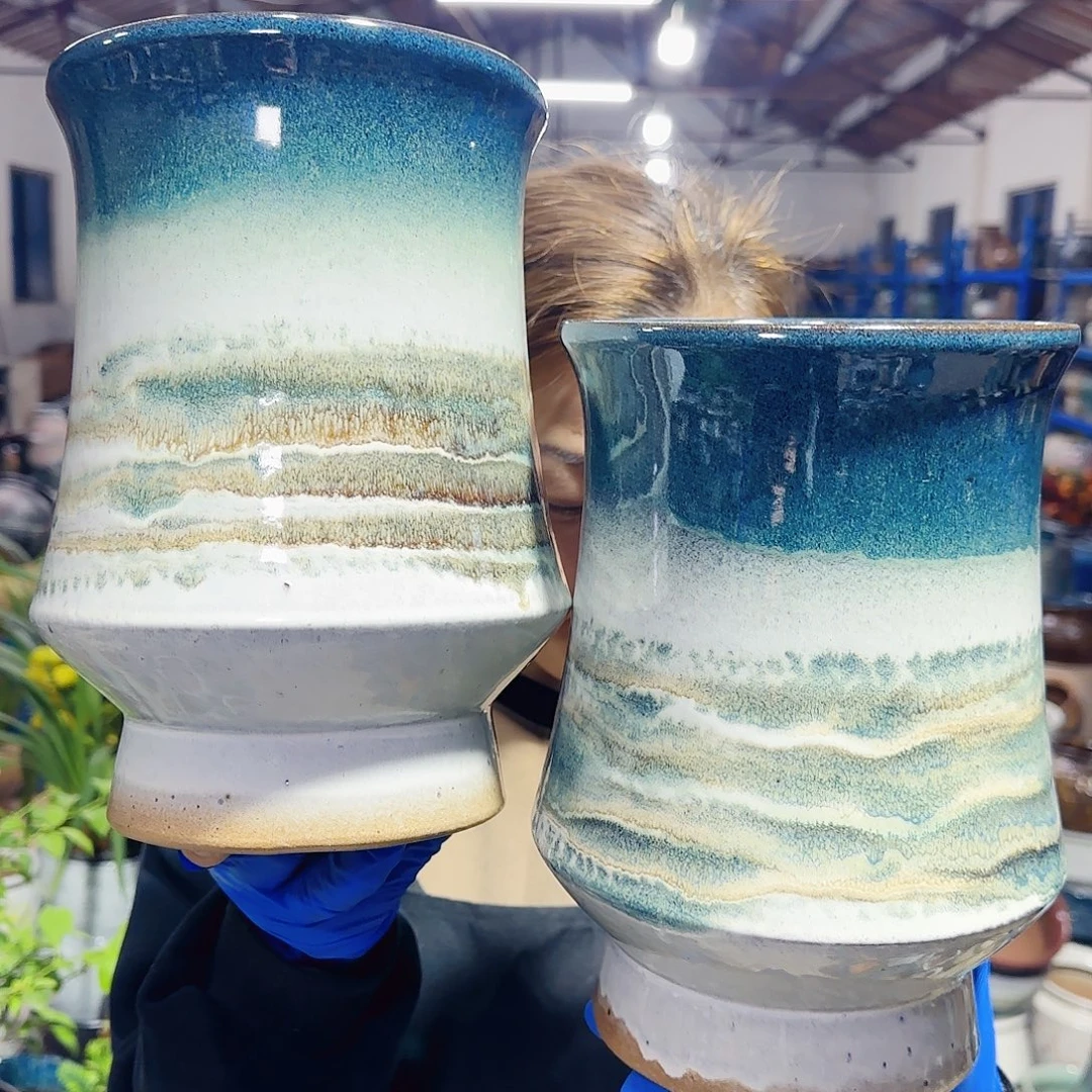 紫砂花盆高24口16