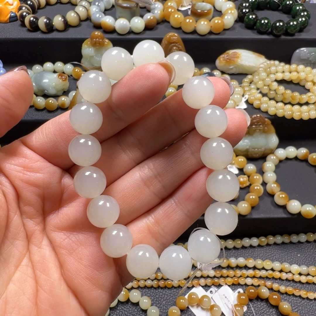 和田玉未镶嵌手链卡12