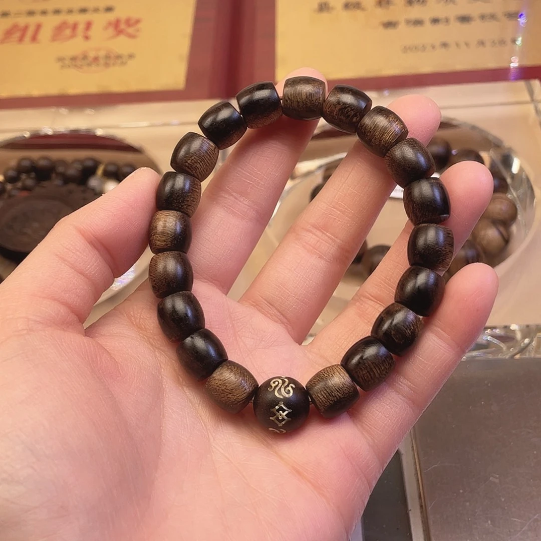 沉香手串越南芽庄白棋缨子瘤疤