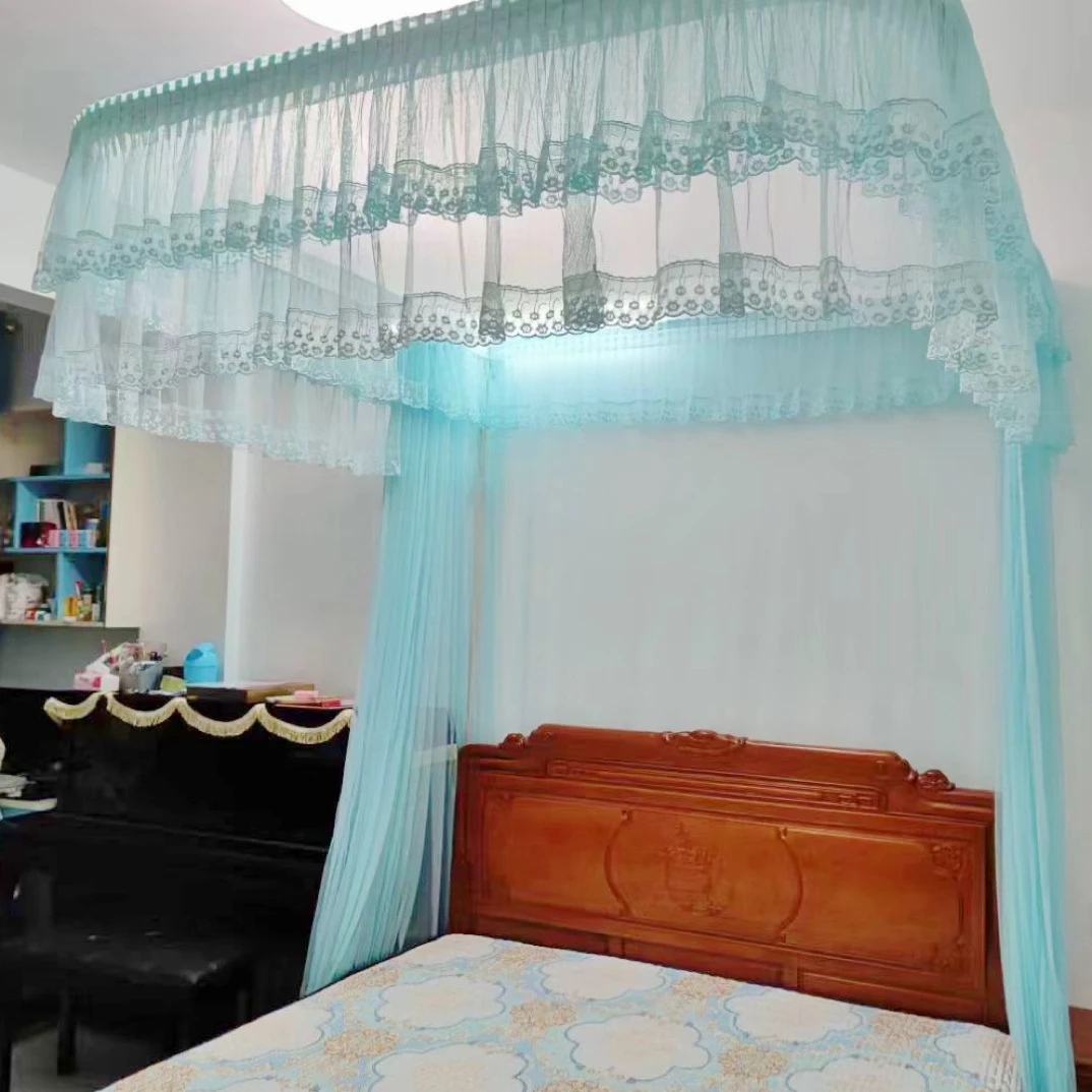 豪华导轨升降蚊帐免安装