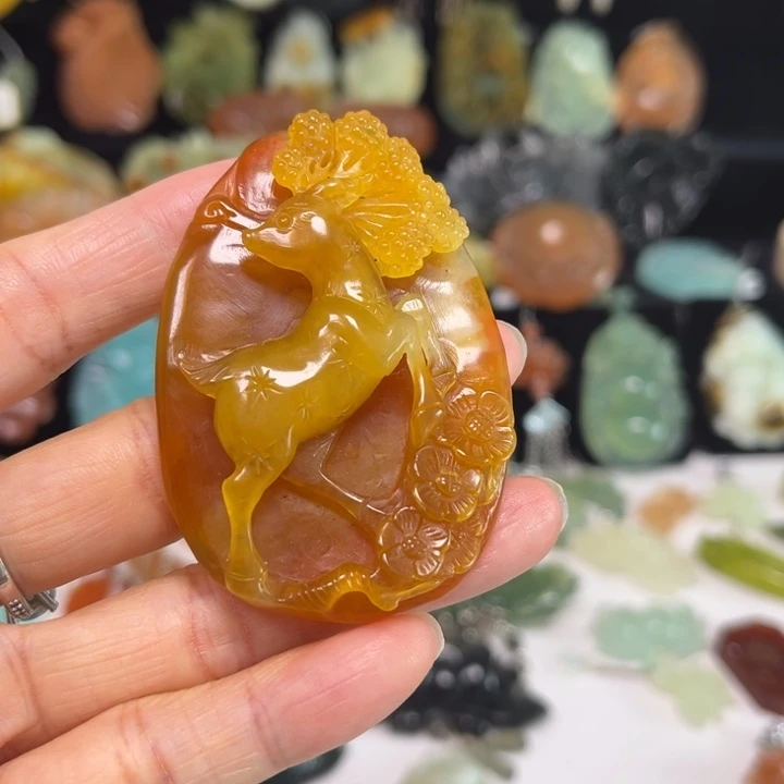 蛇纹石玉未镶嵌吊坠(赠链)