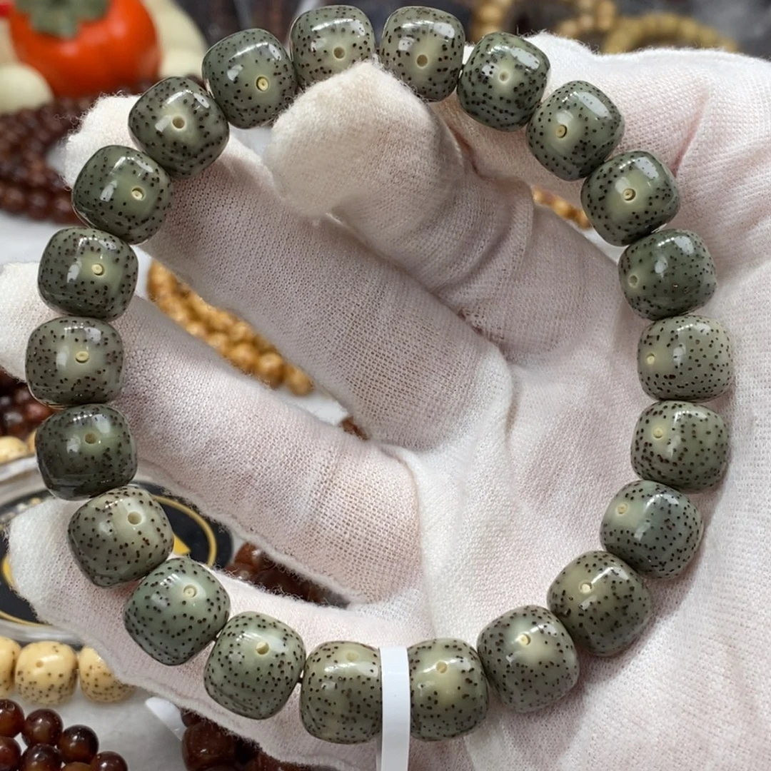 手串星月菩提11.5/10.5绿冰果冻双留白