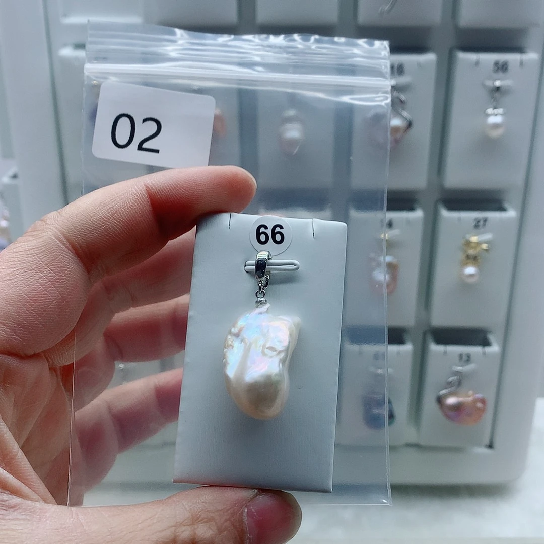 合金吊坠(不含链)淡水珍珠