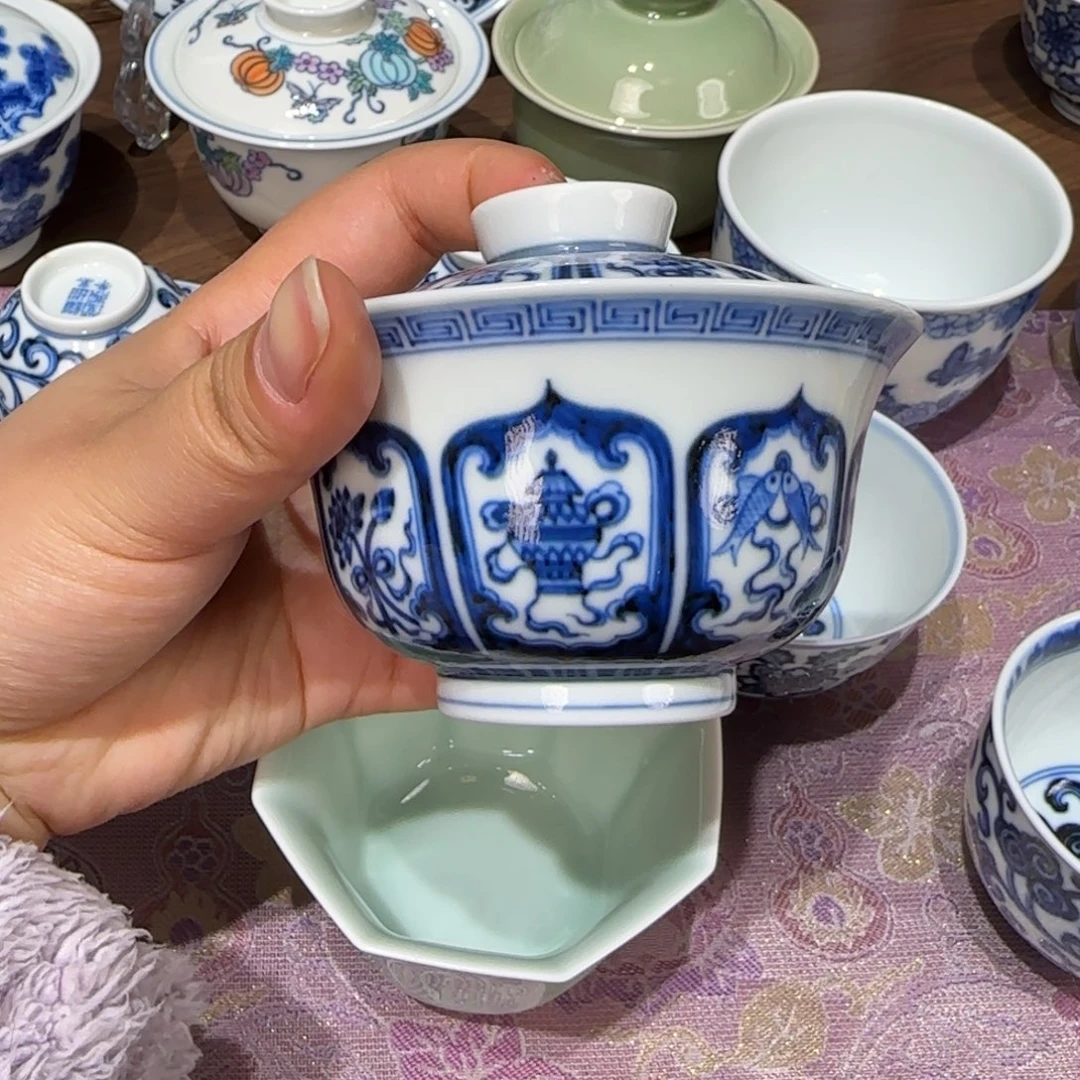 镇坤堂 ，八宝盖碗
