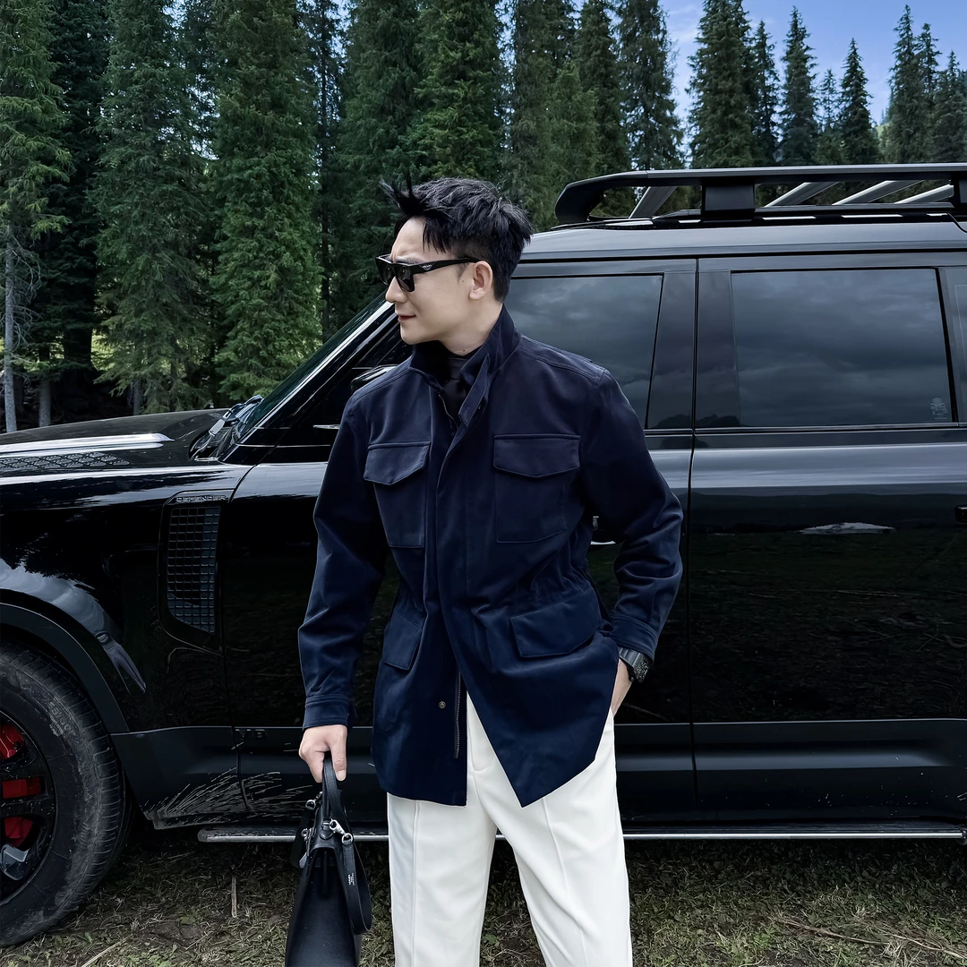 【DAIO ETHAN】【威廉曼彻斯特】纯色修立领复古休闲夹克外套