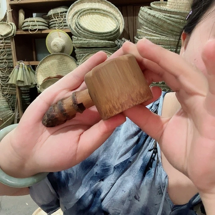 天然紫竹茶漏一个