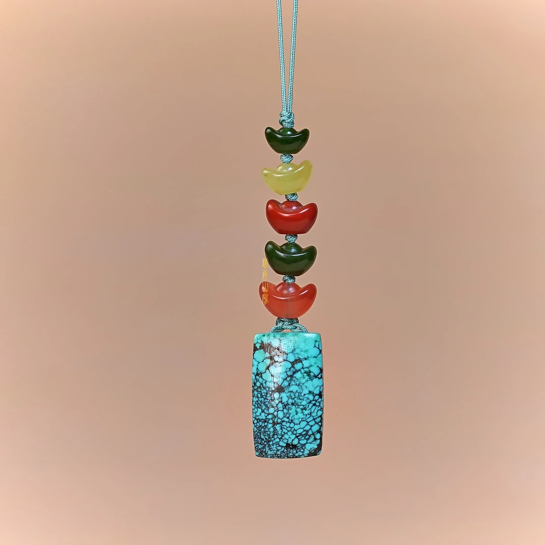 乌兰花 绿松 百宝 元宝 手机挂 包挂吊坠