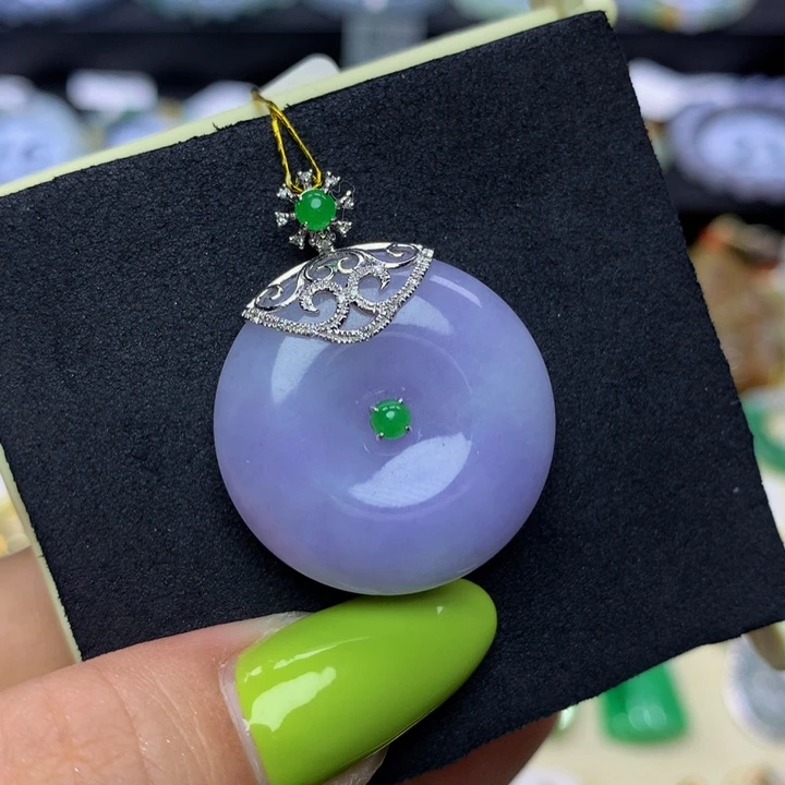 翡翠手链18K金镶嵌翡翠