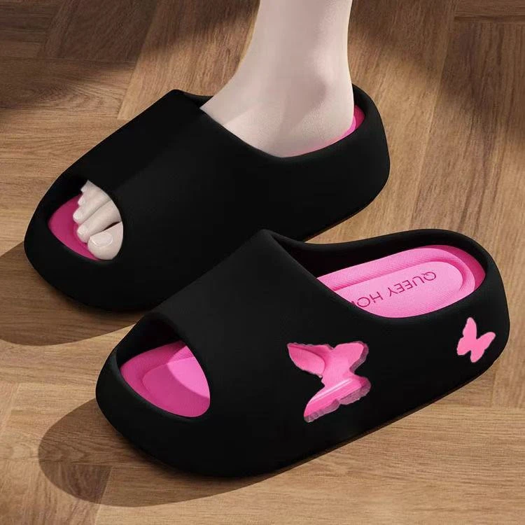 高颜值夏季浴室防滑踩屎感2025新款拖鞋女厚底居家外穿凉拖鞋女士