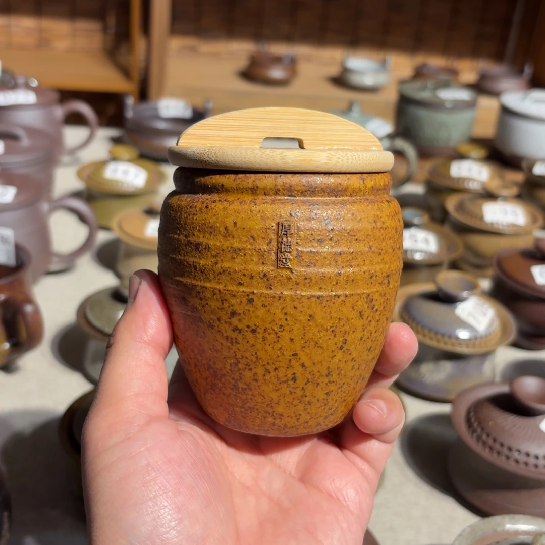 摆件粗瓷茶具素胎无釉盖碗