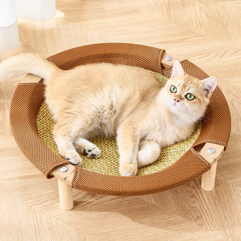 猫窝夏季降温藤编猫窝耐磨宠物猫床多层猫咪凉窝多猫可用四季通用
