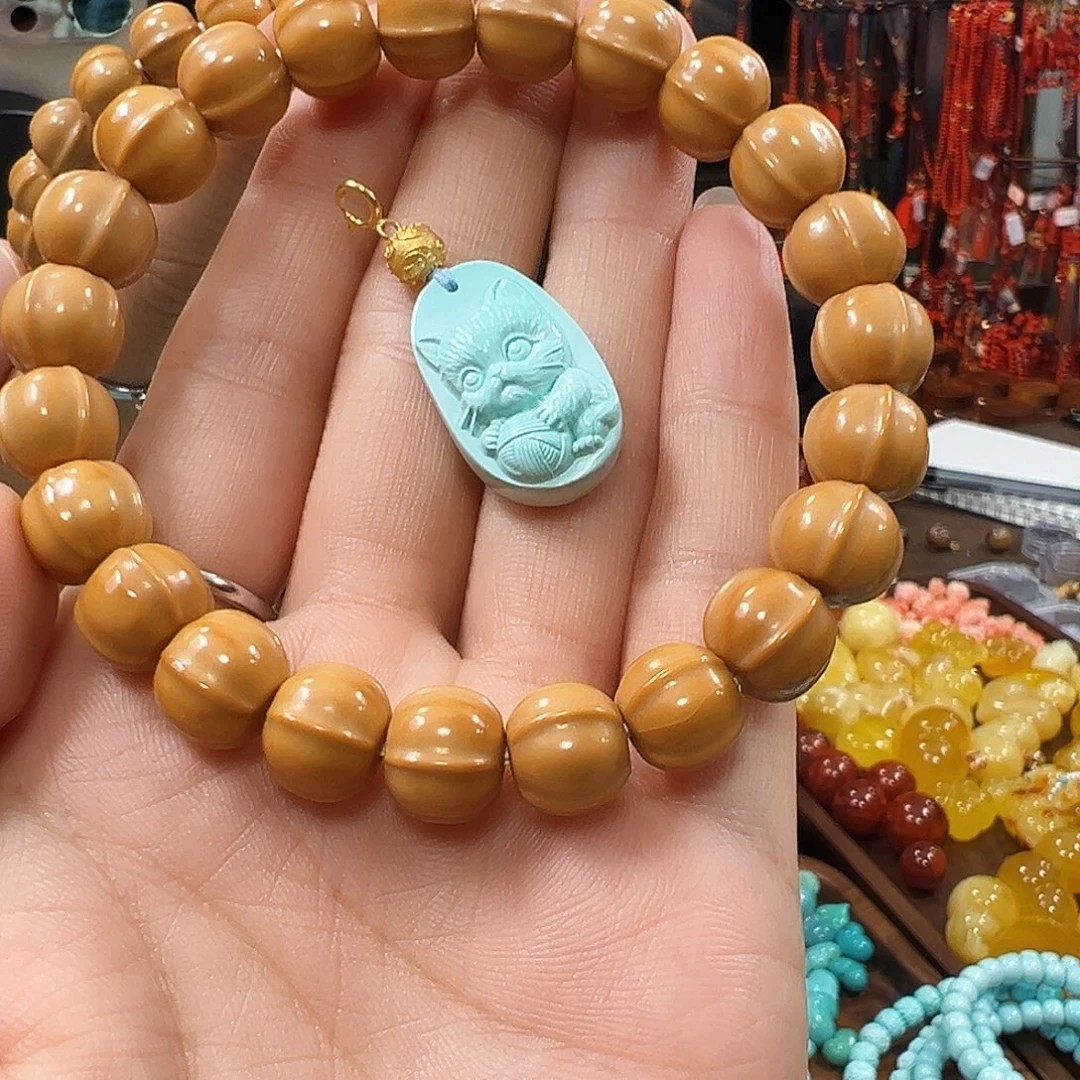 m***n猴头核桃吊坠猫牌吊1395