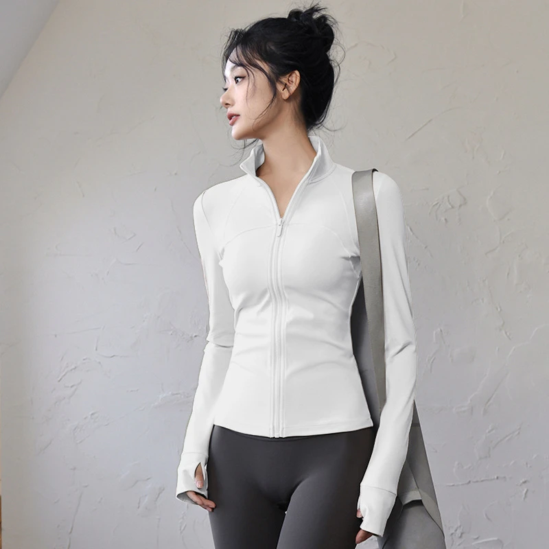 lulu运动外套速干长袖健身服户外跑步瑜伽套装春秋冬女款透气吸汗