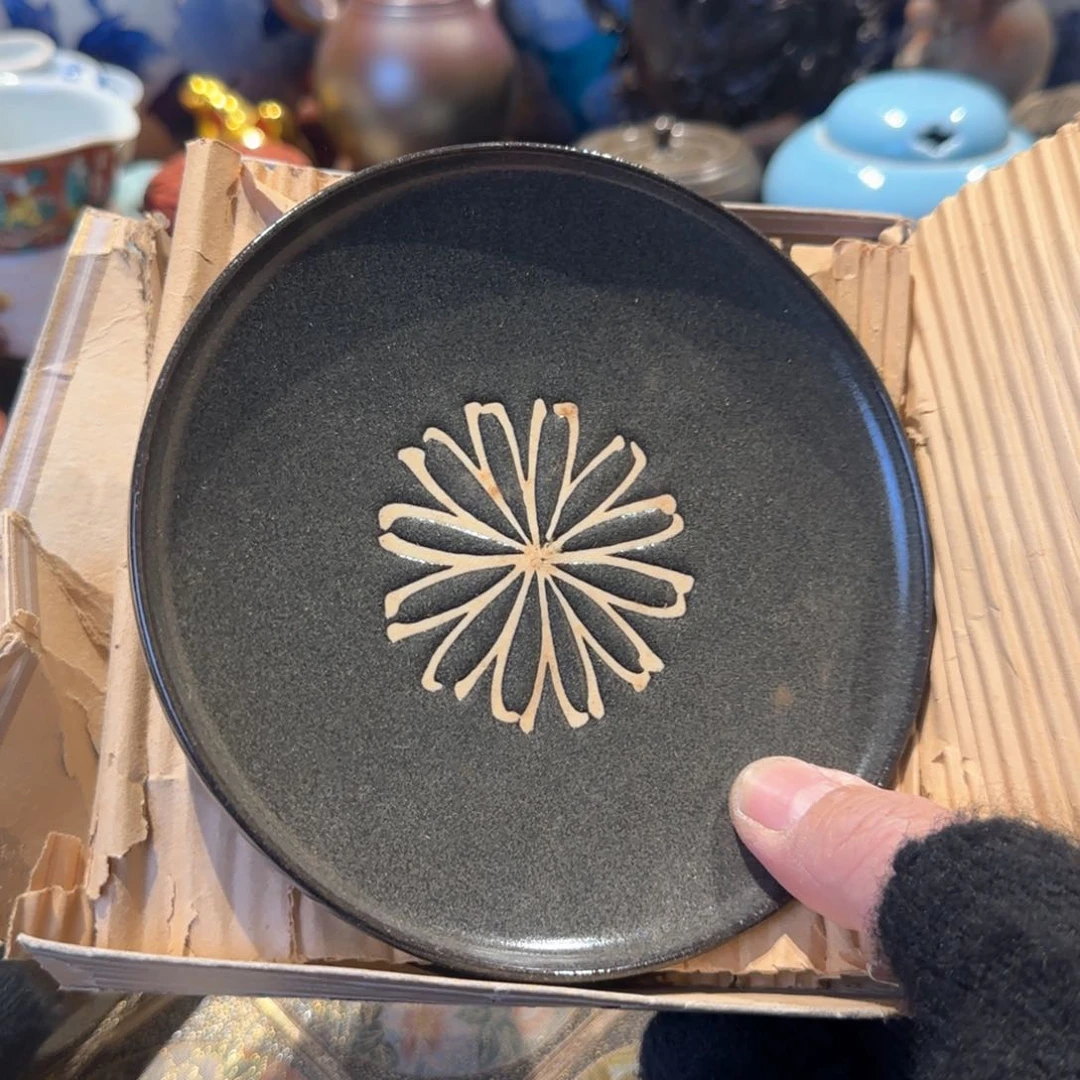 瓷瓷器美术工艺品菜*子