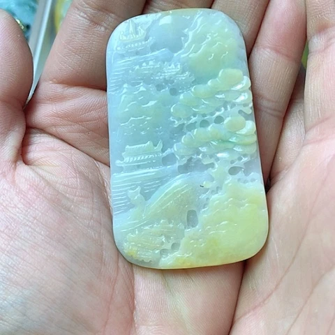 翡翠颈饰未镶嵌天然缅甸翡翠a货
