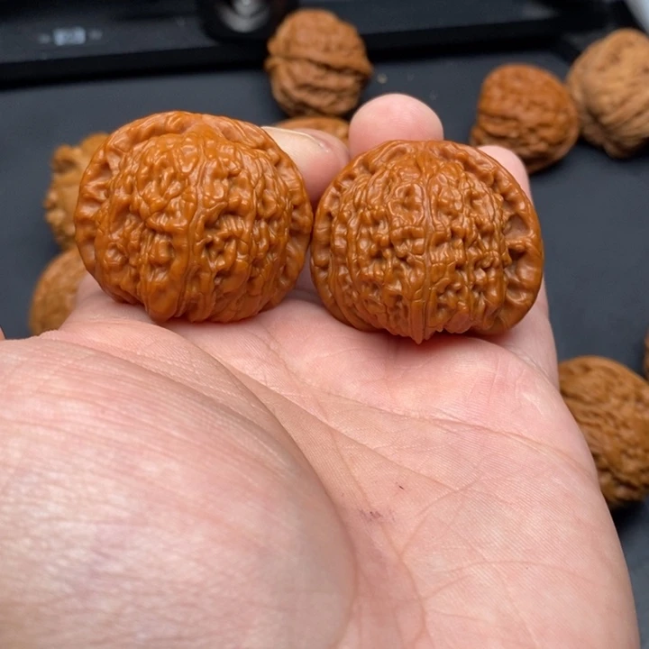 吊坠文玩核桃白狮子38