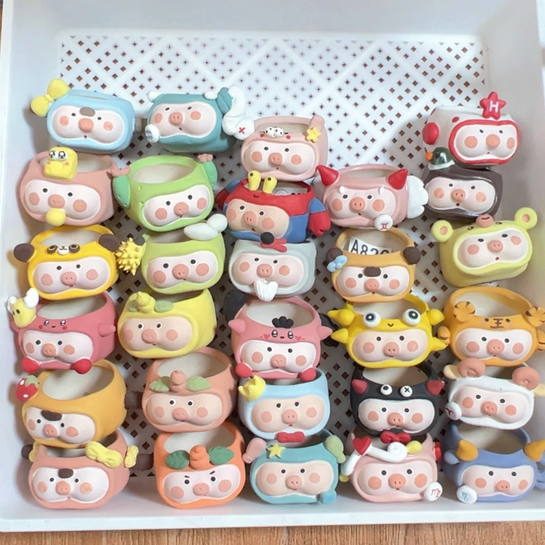 陶瓷随机迷你猪猪盆口5高4特价满48元包邮不退不换