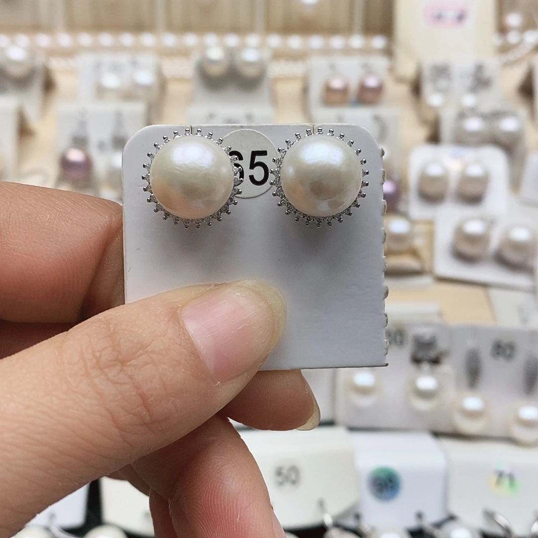 淡水珍珠银S925镶嵌颈饰