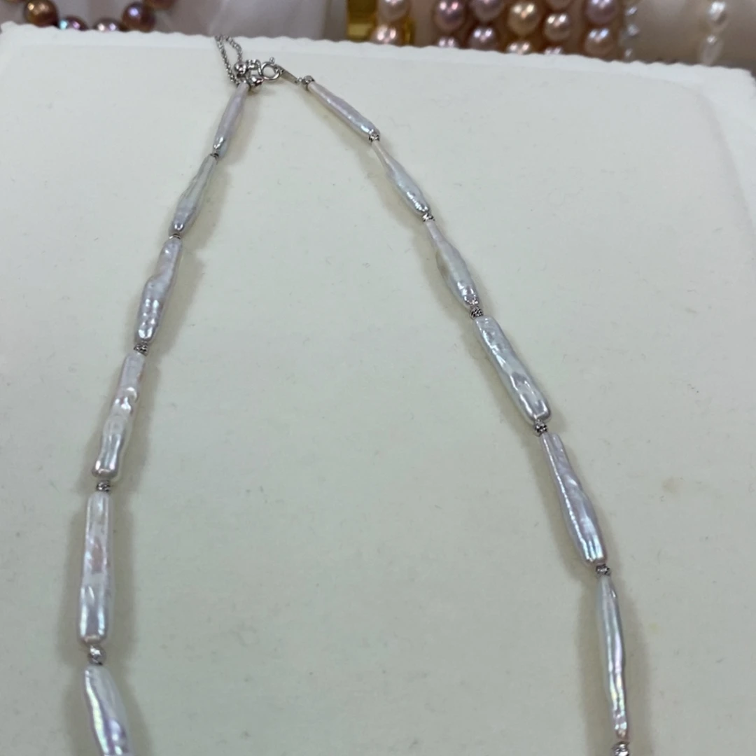 淡水珍珠银S925镶嵌颈饰