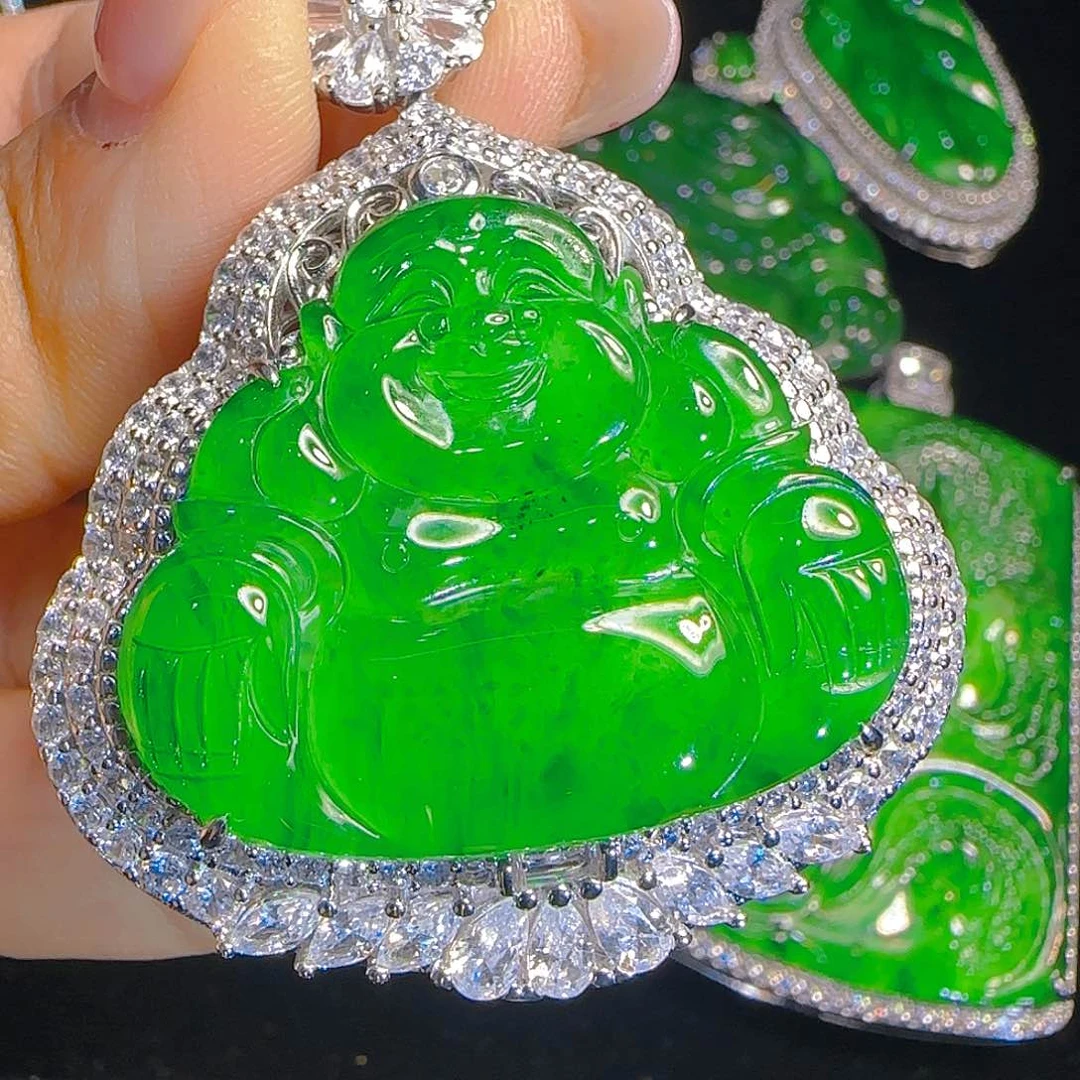 翡翠吊坠(赠链)银S925镶嵌