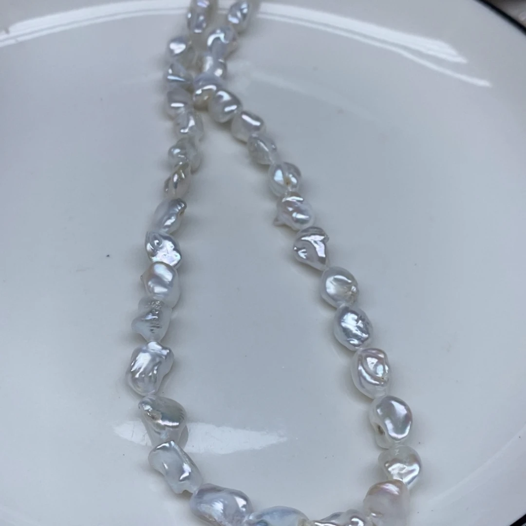 颈饰未镶嵌淡水珍珠Keshi碎银子