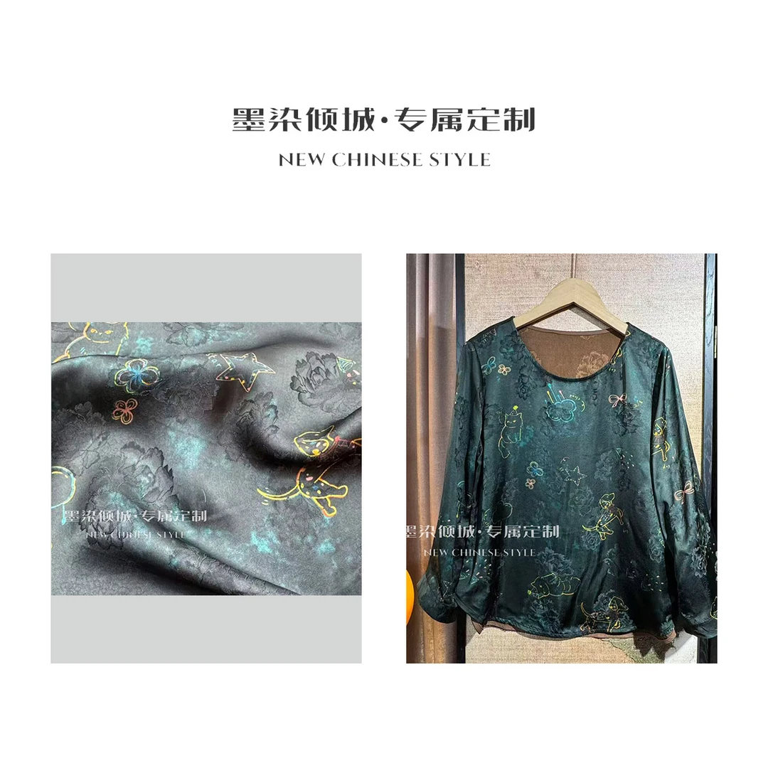 猫狗日记·小衫-高定香云老料圆领减龄款长袖上衣