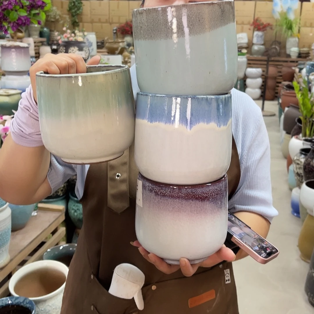 紫砂花盆高度14口径14厘米