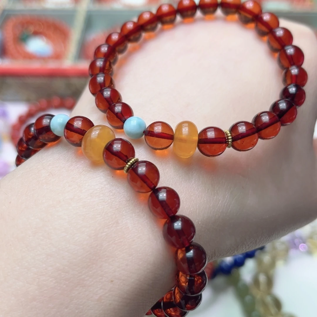 手链琥珀未镶嵌血珀手串