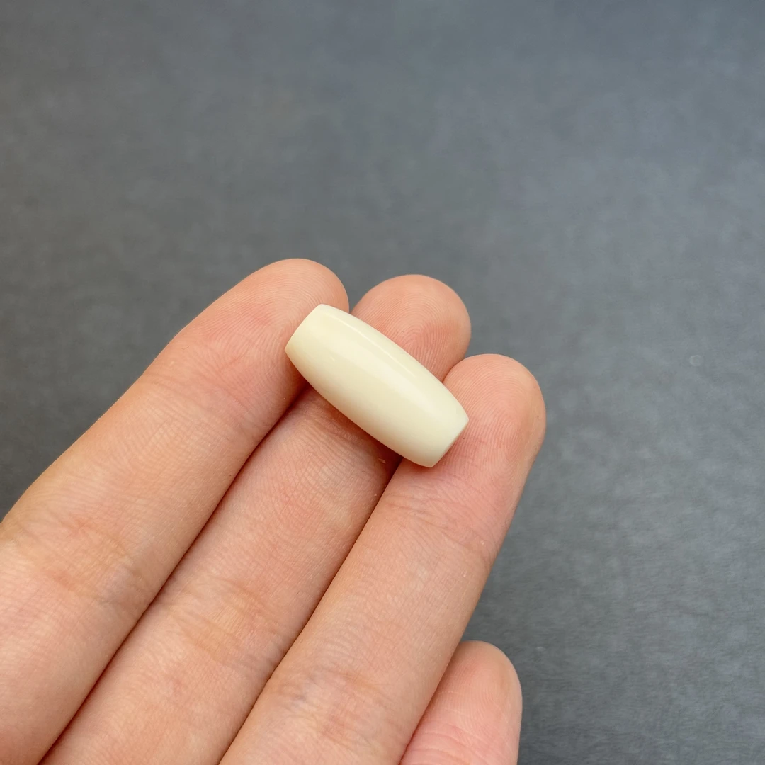 A3736天然猛犸牙桶珠10x22mm支持鉴定 假一罚四