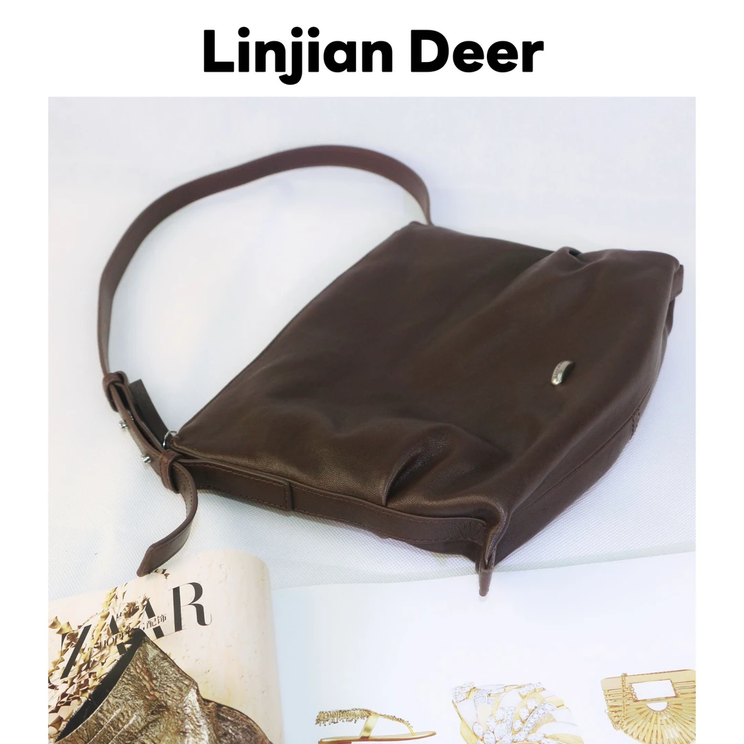 韩版ins牛皮托特包复古单肩腋下流行爆款小众通勤包女