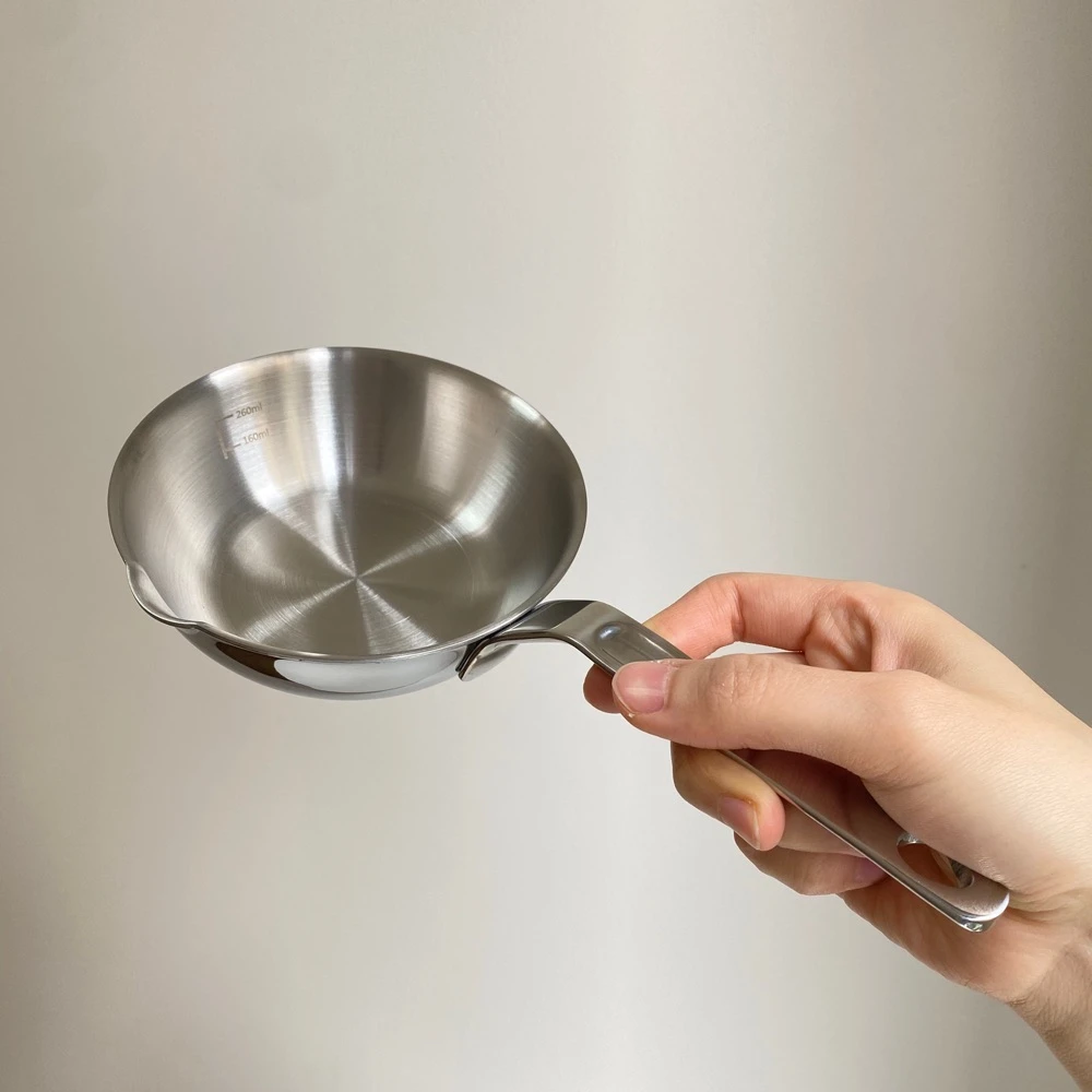 无涂层！304不锈钢钢柄小煎盘 平底小煎锅 家用煎蛋热油 辅食锅