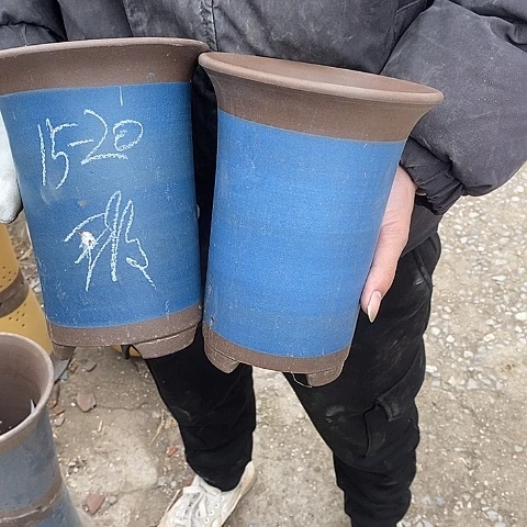 中国宜兴紫砂花盆，