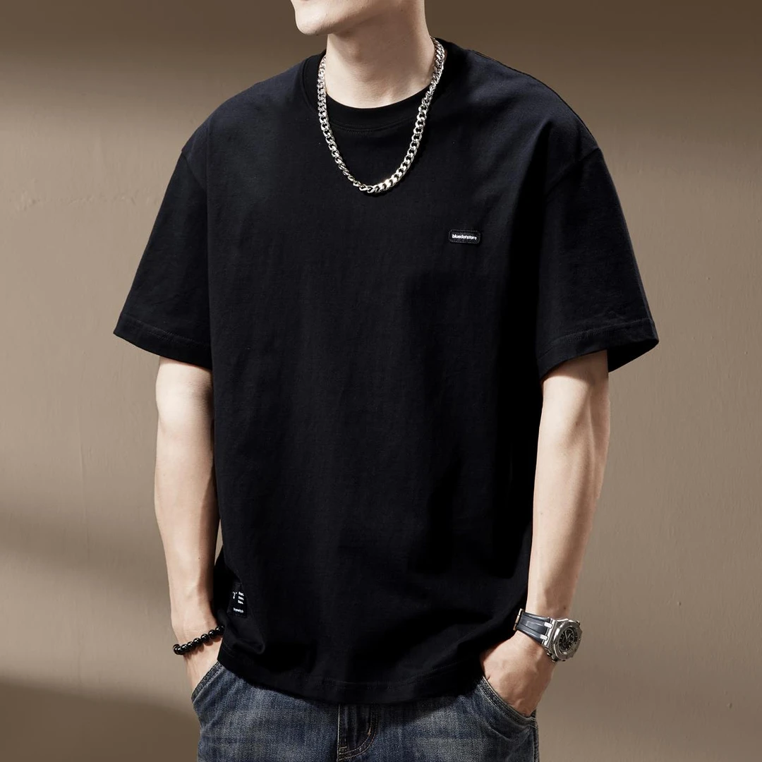 【TQUX港奢男装】280g美式重磅高端潮牌短袖纯棉男士夏季简约半袖