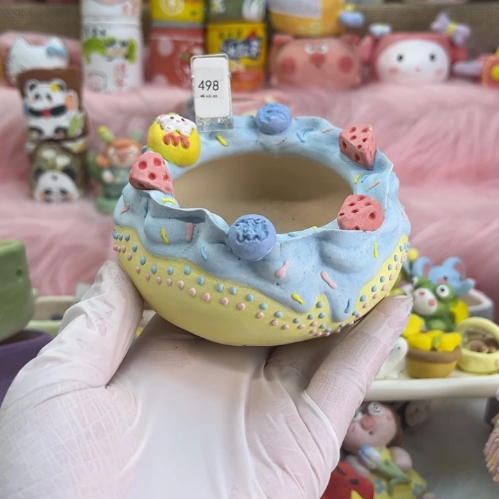 498甜甜圈手工盆微瑕