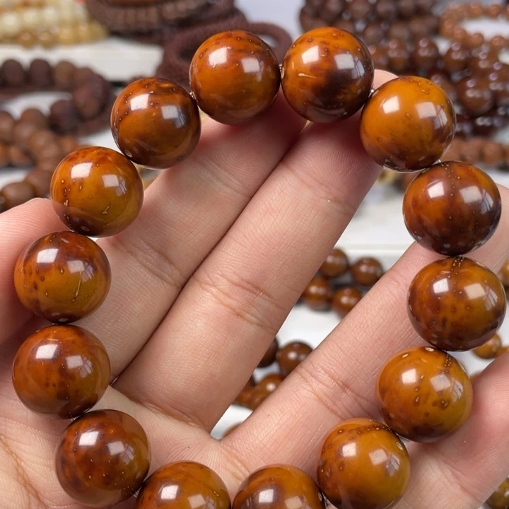 紫金鼠手串17.5尺寸练手款（明显反油/轻微黄白斑）