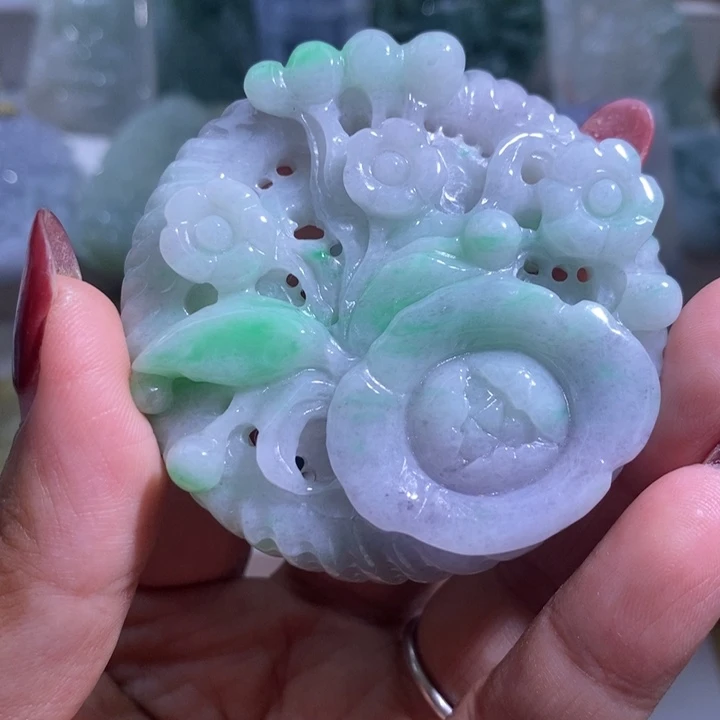 【闪购商品】翡翠挂件未镶嵌花