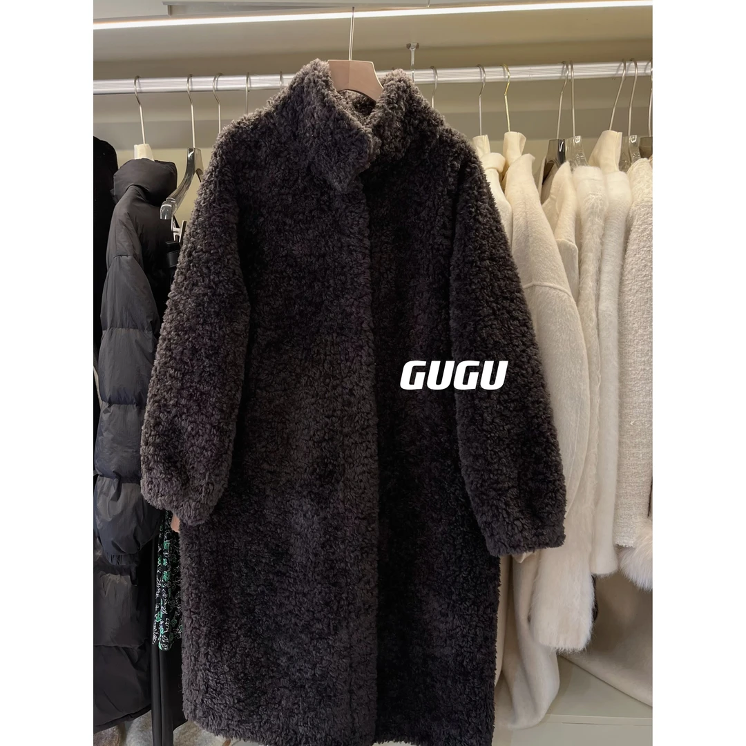 【古古】皮毛一体糕糕毛长款超保暖韩系冬季 真真 加厚外套 G23717