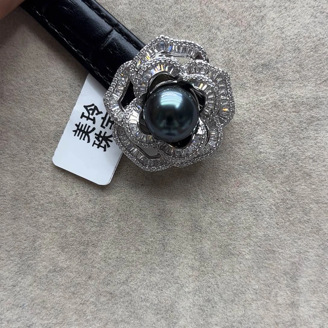 银S925镶嵌手绳海水珍珠