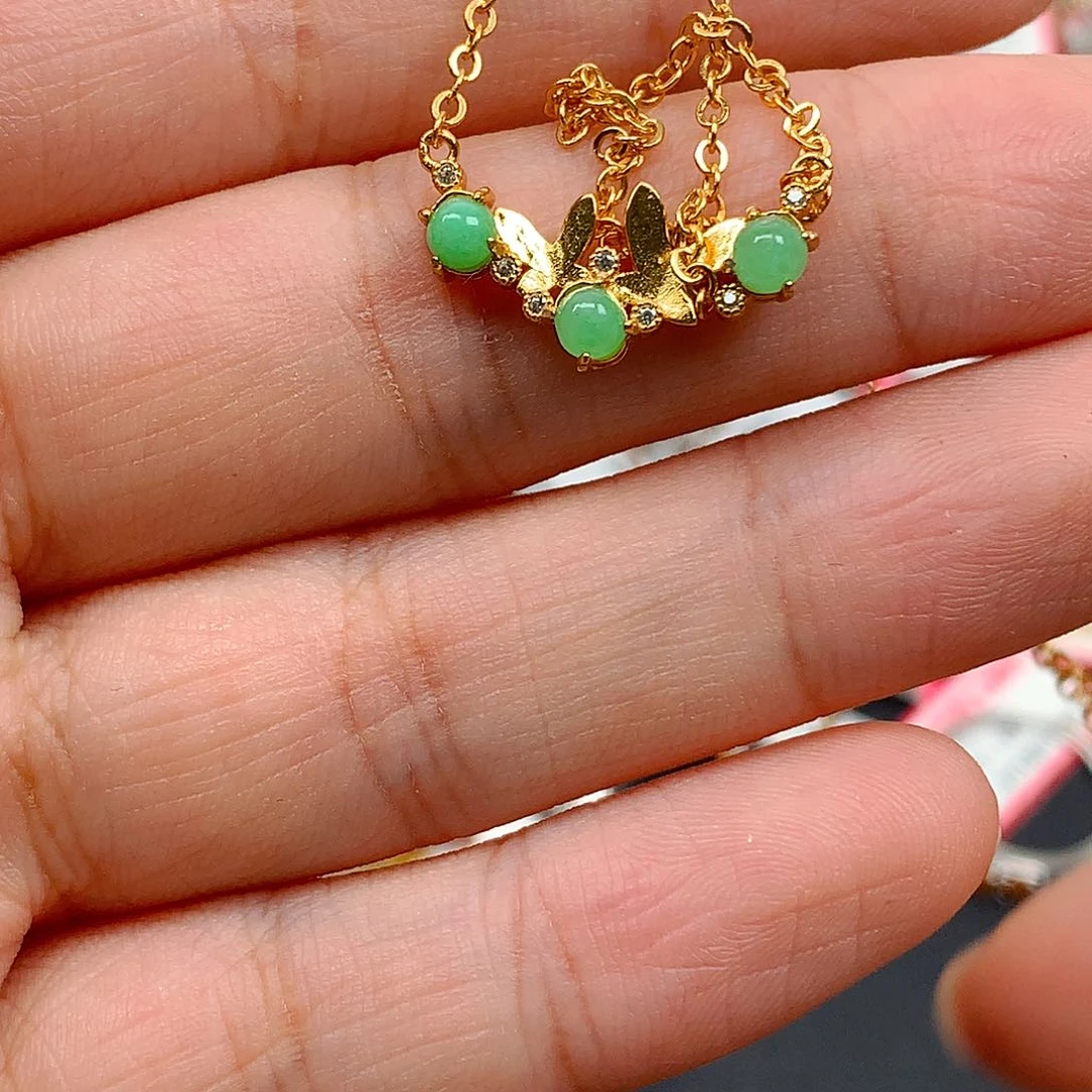 翡翠戒指银S925镶嵌