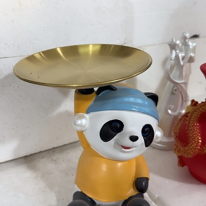树脂耳环熊猫托盘