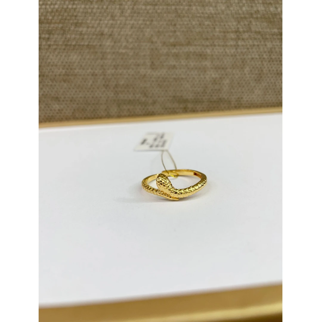 足银戒指  足银999小灵蛇可调节开口戒指