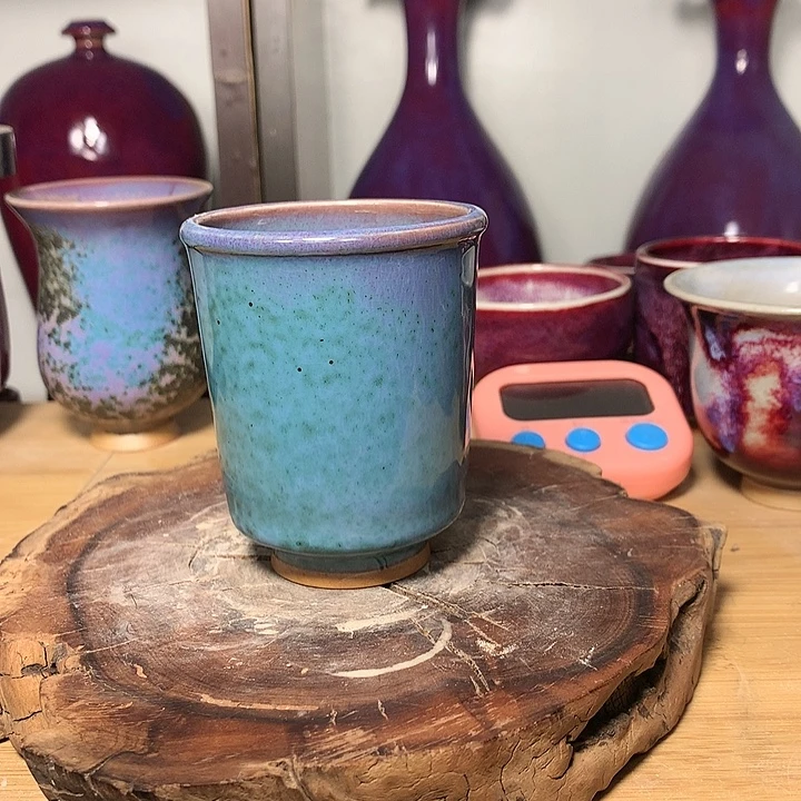 纯手工制作，钧瓷杯子钧瓷杯子