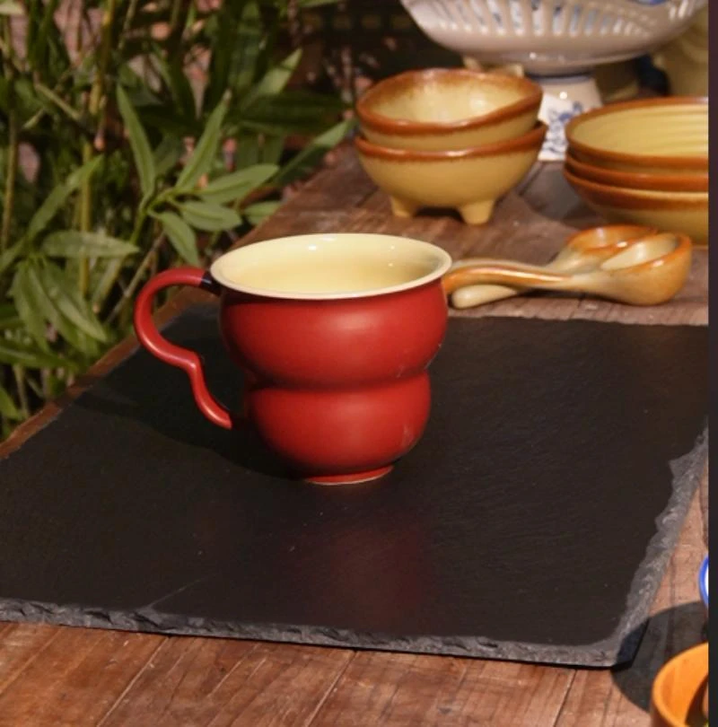 古瓷里宫墙红大葫芦杯