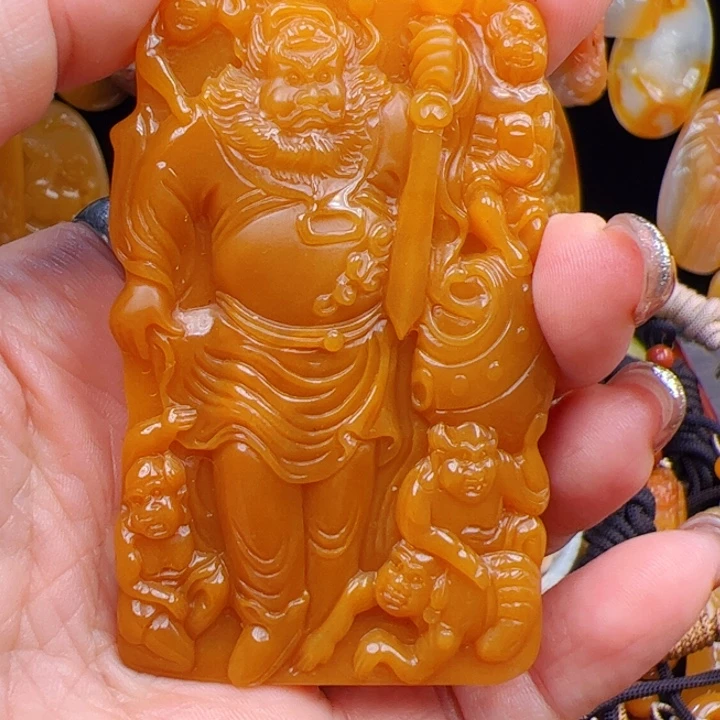 未镶嵌石英质玉（黄龙玉）笔搁