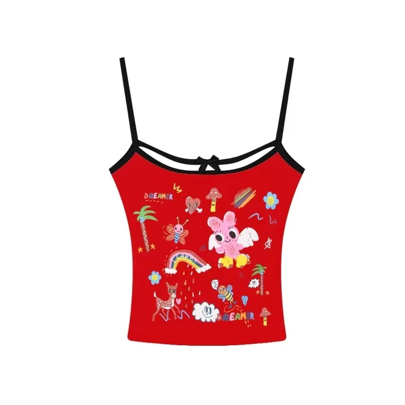 大脸喵 2号链接纯欲辣妹风学院风美通勤背心