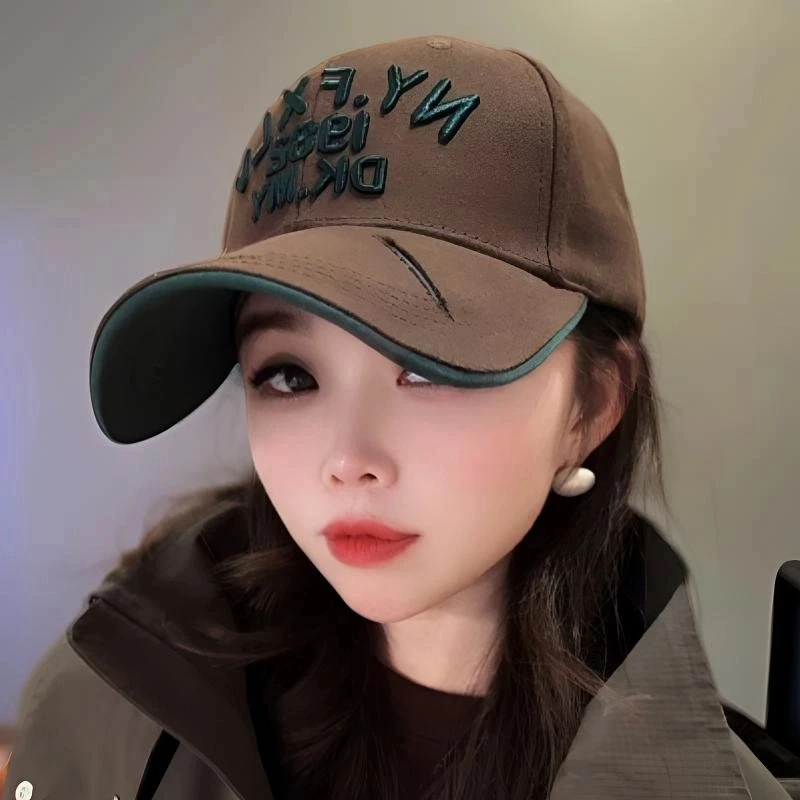 运动加大加宽硬顶时尚刺绣棒球帽韩版百搭潮流鸭舌帽ins个性帽子
