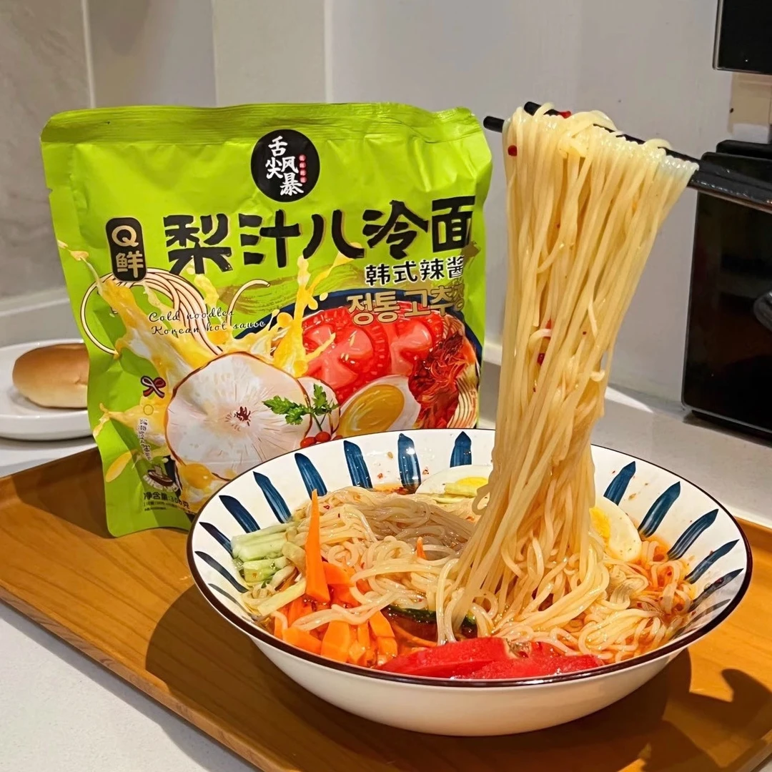 十六膳舌尖风暴梨汁冷面300g*10袋酸甜爽口东北凉面韩式大冷面条