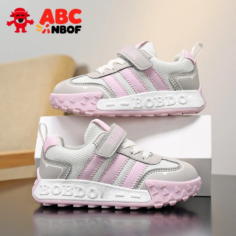 ABC NBOF童鞋女童休闲板鞋2025女新款儿童透气软底鞋女孩亲子板鞋