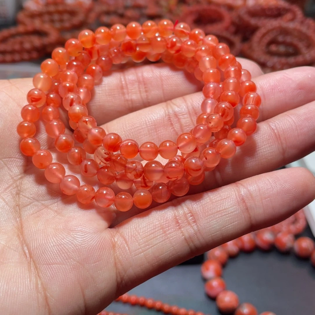 南红玛瑙手链未镶嵌